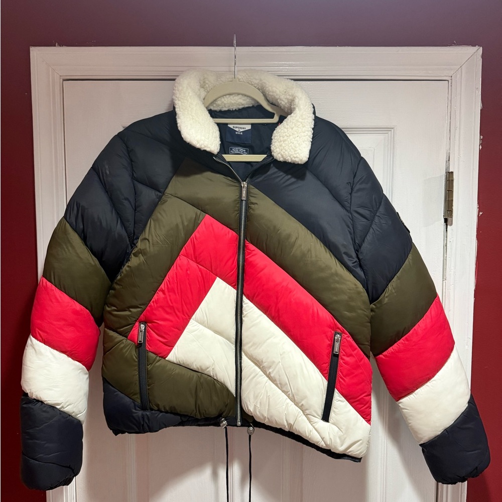 Superdry Navy Jacket with Cream Accents